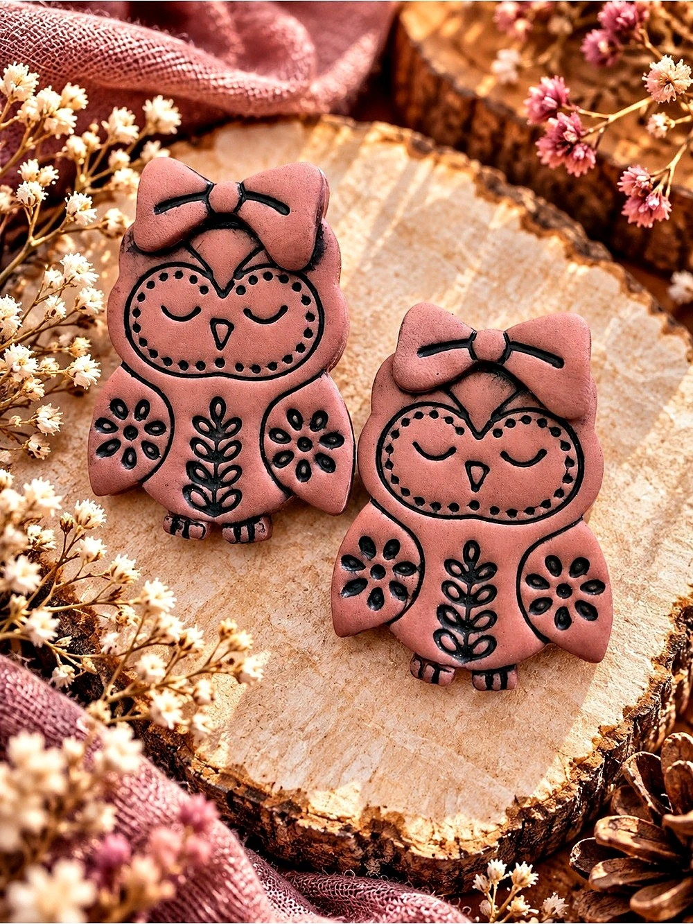 Owl Handmade Polymer Clay Earrings